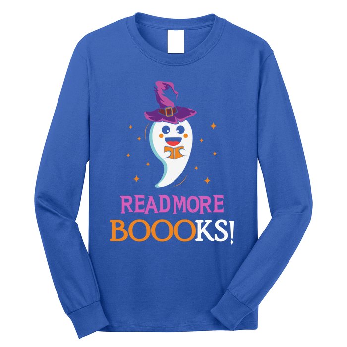 Read More Books Boo Halloween Costume Reading Lover Ghost Gift Long Sleeve Shirt