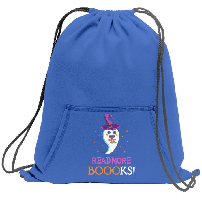 Read More Books Boo Halloween Costume Reading Lover Ghost Gift Sweatshirt Cinch Pack Bag