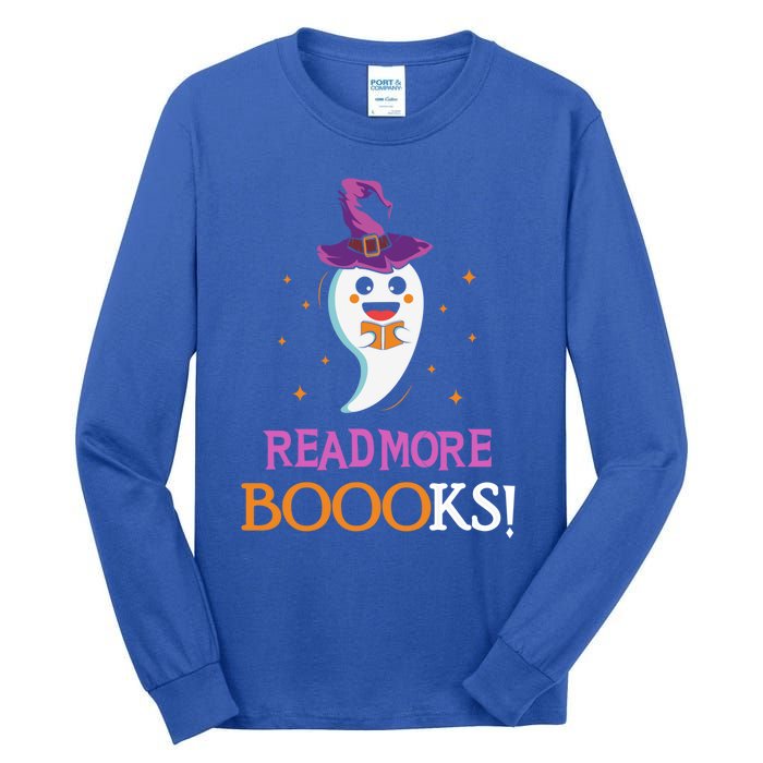 Read More Books Boo Halloween Costume Reading Lover Ghost Gift Tall Long Sleeve T-Shirt