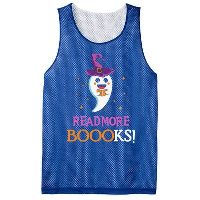 Read More Books Boo Halloween Costume Reading Lover Ghost Gift Mesh Reversible Basketball Jersey Tank