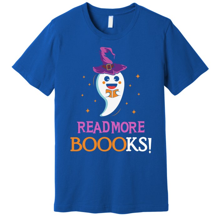 Read More Books Boo Halloween Costume Reading Lover Ghost Gift Premium T-Shirt