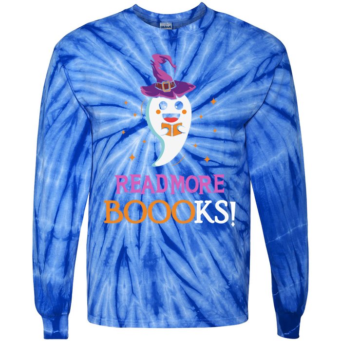 Read More Books Boo Halloween Costume Reading Lover Ghost Gift Tie-Dye Long Sleeve Shirt