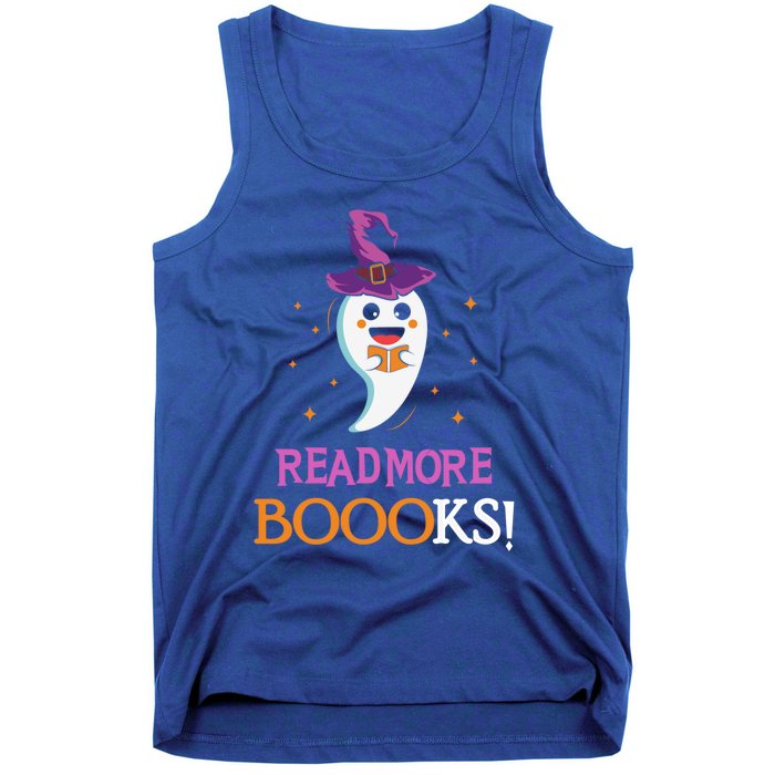 Read More Books Boo Halloween Costume Reading Lover Ghost Gift Tank Top