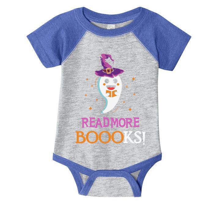 Read More Books Boo Halloween Costume Reading Lover Ghost Gift Infant Baby Jersey Bodysuit