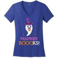 Read More Books Boo Halloween Costume Reading Lover Ghost Gift Women's V-Neck T-Shirt