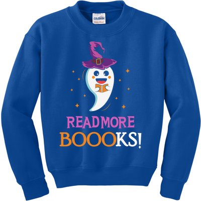 Read More Books Boo Halloween Costume Reading Lover Ghost Gift Kids Sweatshirt