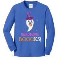 Read More Books Boo Halloween Costume Reading Lover Ghost Gift Kids Long Sleeve Shirt