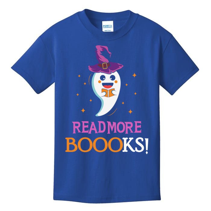 Read More Books Boo Halloween Costume Reading Lover Ghost Gift Kids T-Shirt