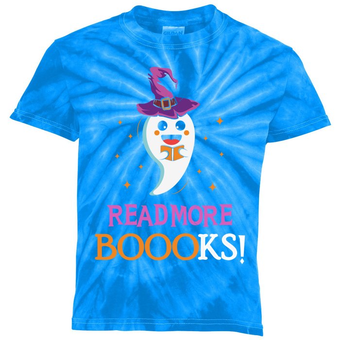 Read More Books Boo Halloween Costume Reading Lover Ghost Gift Kids Tie-Dye T-Shirt