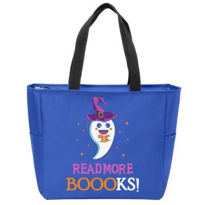 Read More Books Boo Halloween Costume Reading Lover Ghost Gift Zip Tote Bag