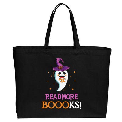 Read More Books Boo Halloween Costume Reading Lover Ghost Gift Cotton Canvas Jumbo Tote