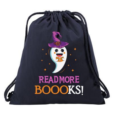 Read More Books Boo Halloween Costume Reading Lover Ghost Gift Drawstring Bag