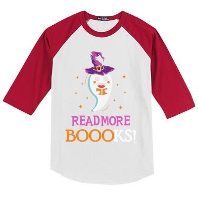 Read More Books Boo Halloween Costume Reading Lover Ghost Gift Kids Colorblock Raglan Jersey