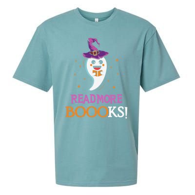 Read More Books Boo Halloween Costume Reading Lover Ghost Gift Sueded Cloud Jersey T-Shirt