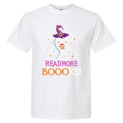 Read More Books Boo Halloween Costume Reading Lover Ghost Gift Garment-Dyed Heavyweight T-Shirt