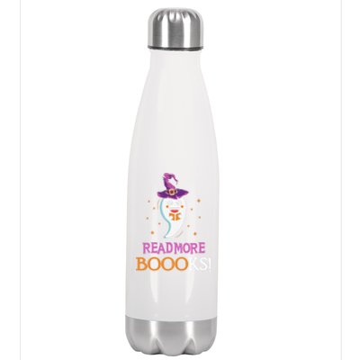 Read More Books Boo Halloween Costume Reading Lover Ghost Gift Stainless Steel Insulated Water Bottle