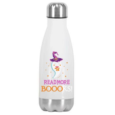 Read More Books Boo Halloween Costume Reading Lover Ghost Gift Stainless Steel Insulated Water Bottle