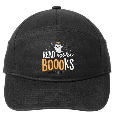 Read More Books Librarian English Teacher Boo Halloween 7-Panel Snapback Hat