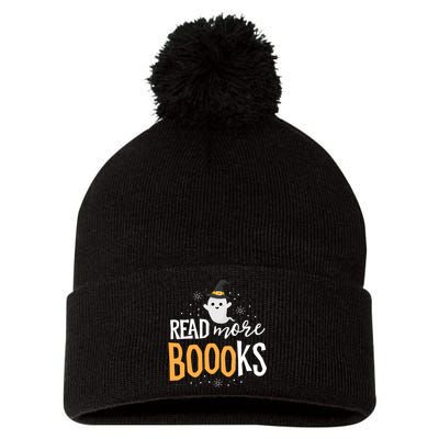 Read More Books Librarian English Teacher Boo Halloween Pom Pom 12in Knit Beanie