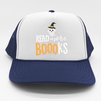 Read More Books Librarian English Teacher Boo Halloween Trucker Hat