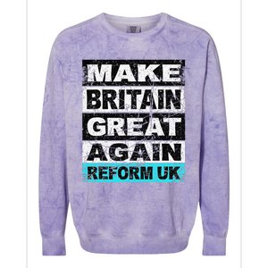 Retro Make Britain Great Again Reform Uk Colorblast Crewneck Sweatshirt