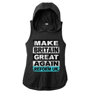 Retro Make Britain Great Again Reform Uk Ladies PosiCharge Tri-Blend Wicking Draft Hoodie Tank