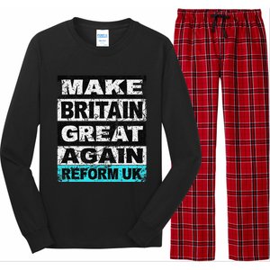 Retro Make Britain Great Again Reform Uk Long Sleeve Pajama Set