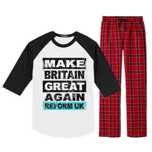 Retro Make Britain Great Again Reform Uk Raglan Sleeve Pajama Set