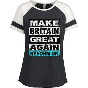 Retro Make Britain Great Again Reform Uk Enza Ladies Jersey Colorblock Tee