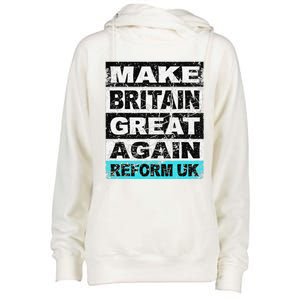 Retro Make Britain Great Again Reform Uk Womens Funnel Neck Pullover Hood