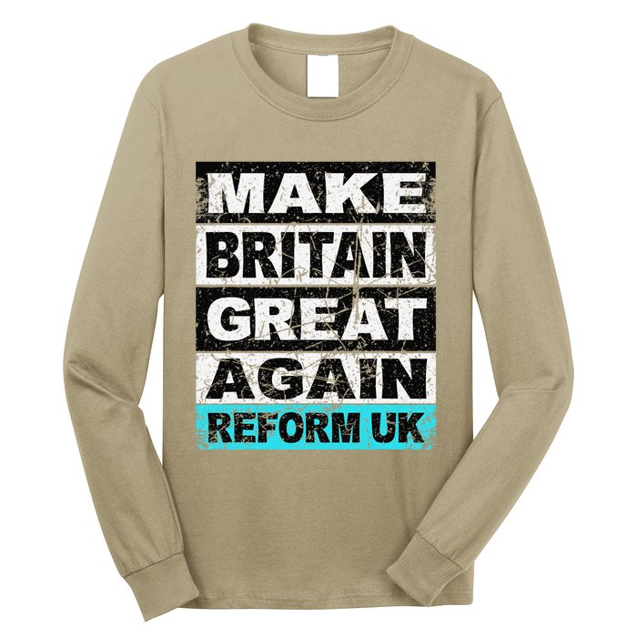 Retro Make Britain Great Again Reform Uk Long Sleeve Shirt