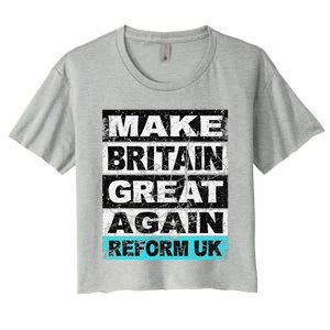 Retro Make Britain Great Again Reform Uk Women's Crop Top Tee