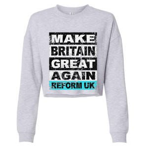 Retro Make Britain Great Again Reform Uk Cropped Pullover Crew