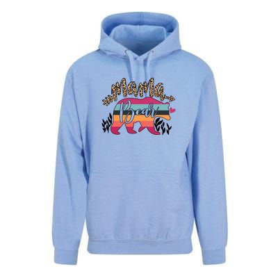 Retro Mama Bear Leopard Gift For Mother's Day Unisex Surf Hoodie