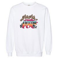 Retro Mama Bear Leopard Gift For Mother's Day Garment-Dyed Sweatshirt