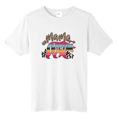 Retro Mama Bear Leopard Gift For Mother's Day Tall Fusion ChromaSoft Performance T-Shirt