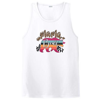 Retro Mama Bear Leopard Gift For Mother's Day PosiCharge Competitor Tank