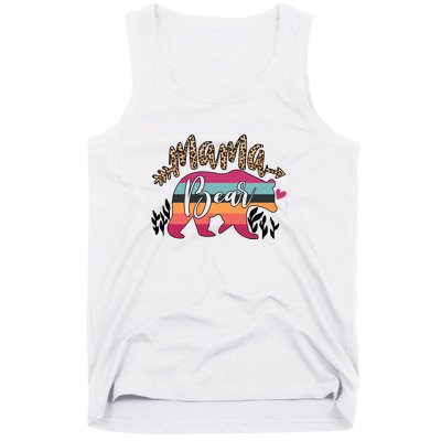 Retro Mama Bear Leopard Gift For Mother's Day Tank Top