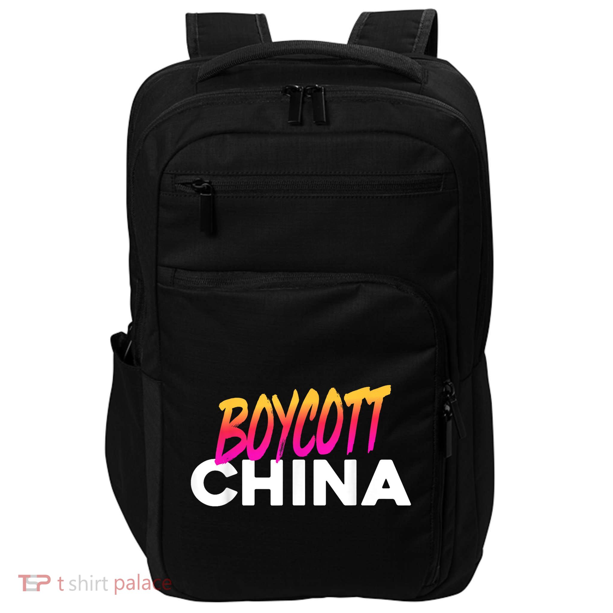 Retro Meme Boycott China Impact Tech Backpack