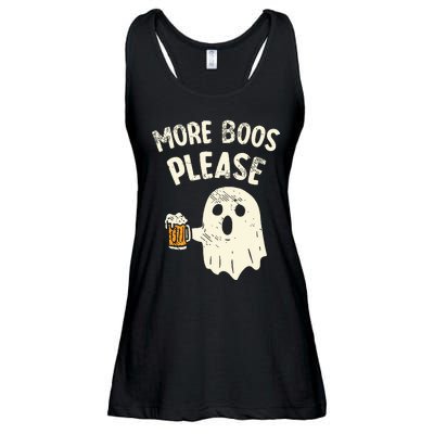 Retro More Boos Please Ghost Beer Halloween Costume Ladies Essential Flowy Tank