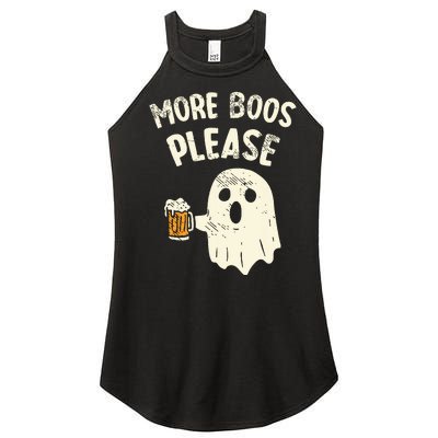 Retro More Boos Please Ghost Beer Halloween Costume Women’s Perfect Tri Rocker Tank