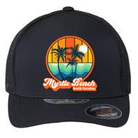 Retro Myrtle Beach South Carolina Summer 90s Beach Souvenirs Flexfit Unipanel Trucker Cap