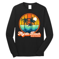Retro Myrtle Beach South Carolina Summer 90s Beach Souvenirs Long Sleeve Shirt