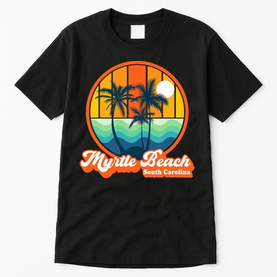 Retro Myrtle Beach South Carolina Summer 90s Beach Souvenirs Tall T-Shirt