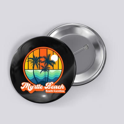 Retro Myrtle Beach South Carolina Summer 90s Beach Souvenirs Button
