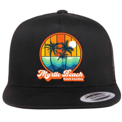 Retro Myrtle Beach South Carolina Summer 90s Beach Souvenirs Flatbill Hat