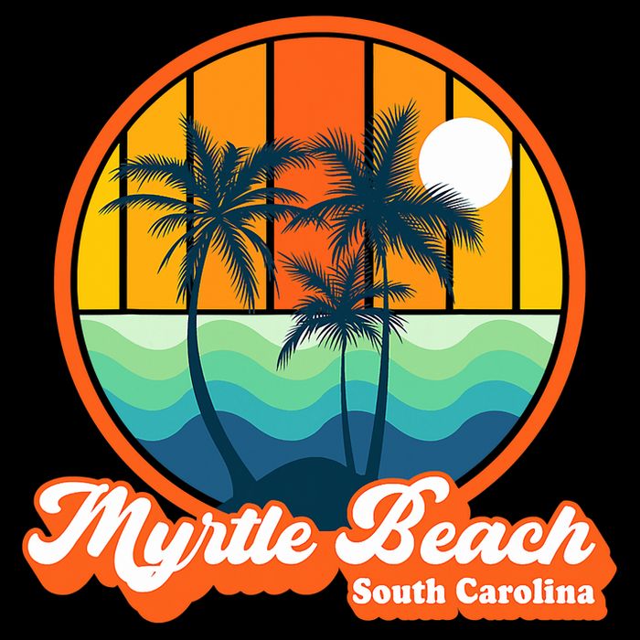 Retro Myrtle Beach South Carolina Summer 90s Beach Souvenirs 16 in Basic Backpack