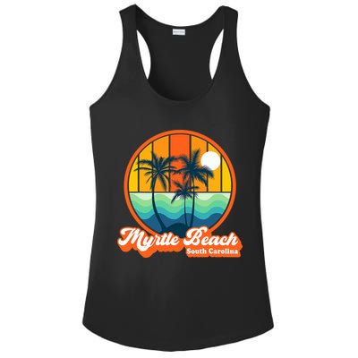 Retro Myrtle Beach South Carolina Summer 90s Beach Souvenirs Ladies PosiCharge Competitor Racerback Tank