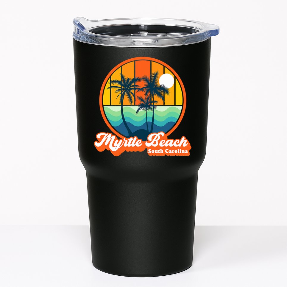 Retro Myrtle Beach South Carolina Summer 90s Beach Souvenirs Tumbler