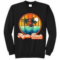 Retro Myrtle Beach South Carolina Summer 90s Beach Souvenirs Tall Sweatshirt